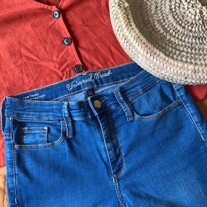 Universal Thread High Rise Skinny Jeans Raw Hem